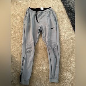 Nike Pro sweat pants with zipper